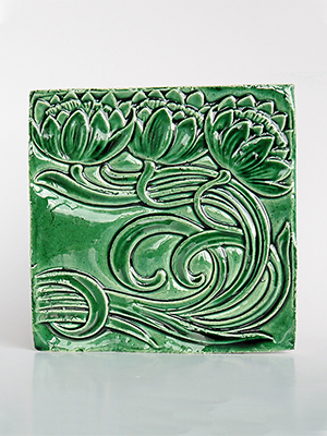 Изображение Хаусмарки Плитка Три лилии, зелёная