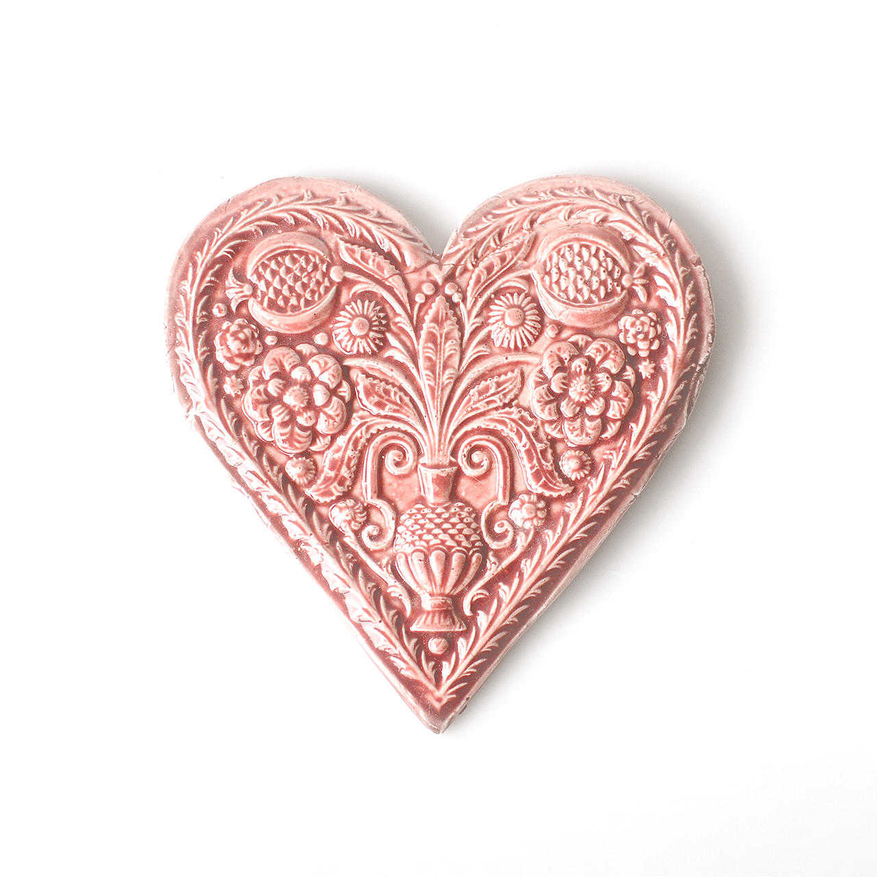 Изображение Панно на стену Сердце керамическое, с гранатами 