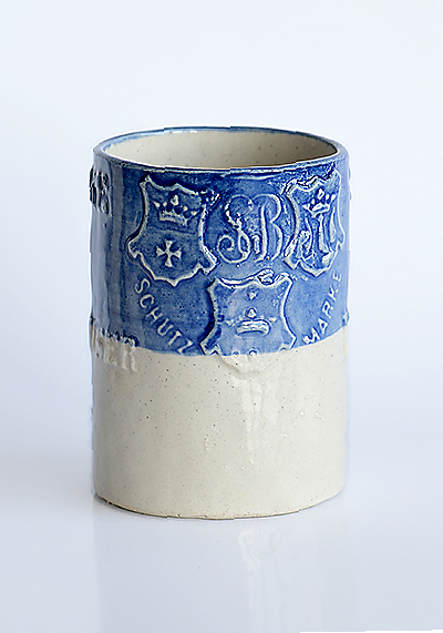 Изображение Кёнигфлаше Стакан Königflasche «Три герба», большой полосатый