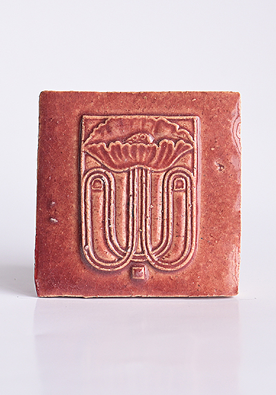 Изображение Изразцы Изразец Югендстиль Мак, розовый