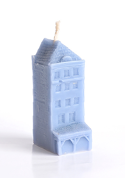 Изображение Свечи  Свеча Дом с сельдяной лавкой, голубая