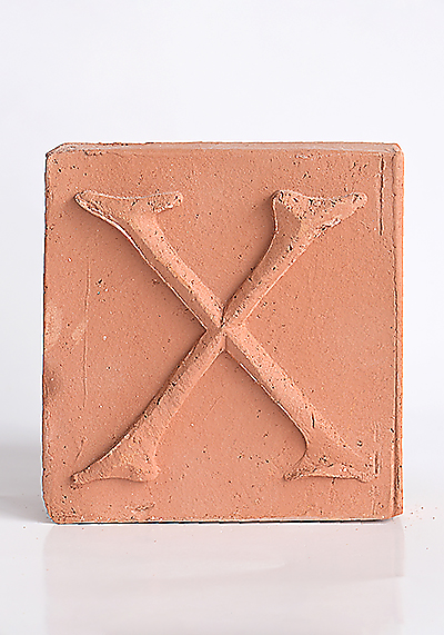 Изображение Плиточный алфавит Литера «X», малая терракотовая