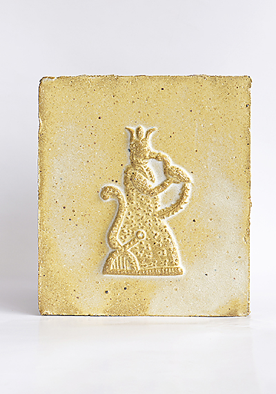 Изображение Кафель Плитка Женщина с птицей, светлая